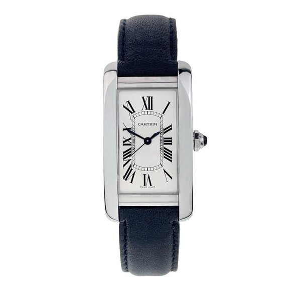 Cartier Tank Americaine Steel Silver Dial 23mm Automatic Unisex Watch WSTA0017 - Picture 1 of 10